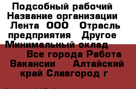 Подсобный рабочий › Название организации ­ Лента, ООО › Отрасль предприятия ­ Другое › Минимальный оклад ­ 22 500 - Все города Работа » Вакансии   . Алтайский край,Славгород г.